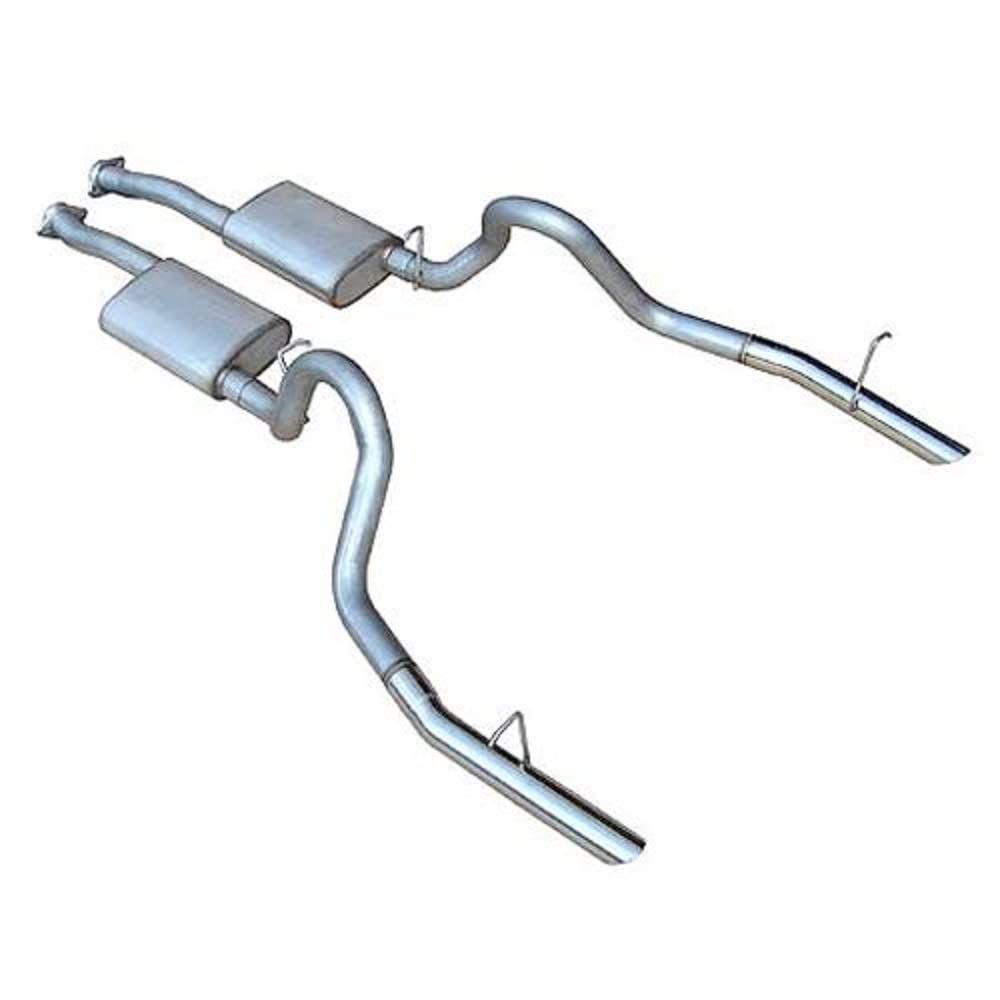 Pypes Exhaust Pypes Performance Exhaust SFM13V Violator 2-1/2" Diameter 2-1/2" Tips 409 Stainless Steel Cat-Back Exhaust System for Ford Mustang LX/GT