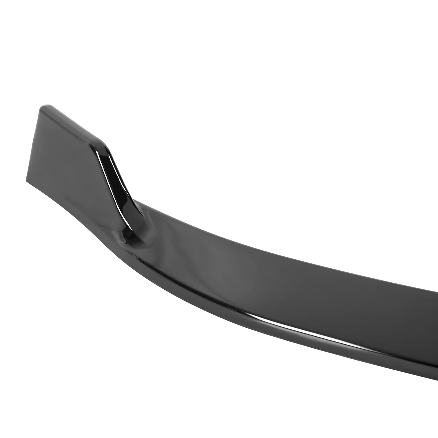 Front Bumper Lip Spec-D Tuning Glossy Black Compatible with 2012-2015 Tesla Model S, 2016 Tesla Model S with Old Style Bumper