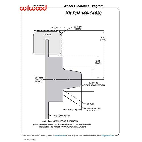Brake Kit Wilwood 140-14420-DN