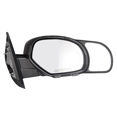 K SOURCE 80900 Snap & Zap Custom Fit Towing Mirror for 2007-2014 Escalade, Silverado 2500, 3500, Suburban, Tahoe, Sierra 2500, 3500, Yukon, 2007-2013 Avalanche, Silverado 1500, Sierra 1500, 2009-2013 Sierra/ Silverado Hybrid, Patented