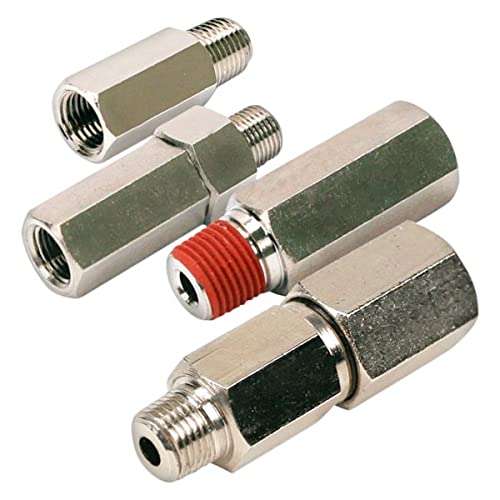 3/8" Female to Viair 3/8" Male NPT Check Valve, Nickel plated brass (P/N 92833)
