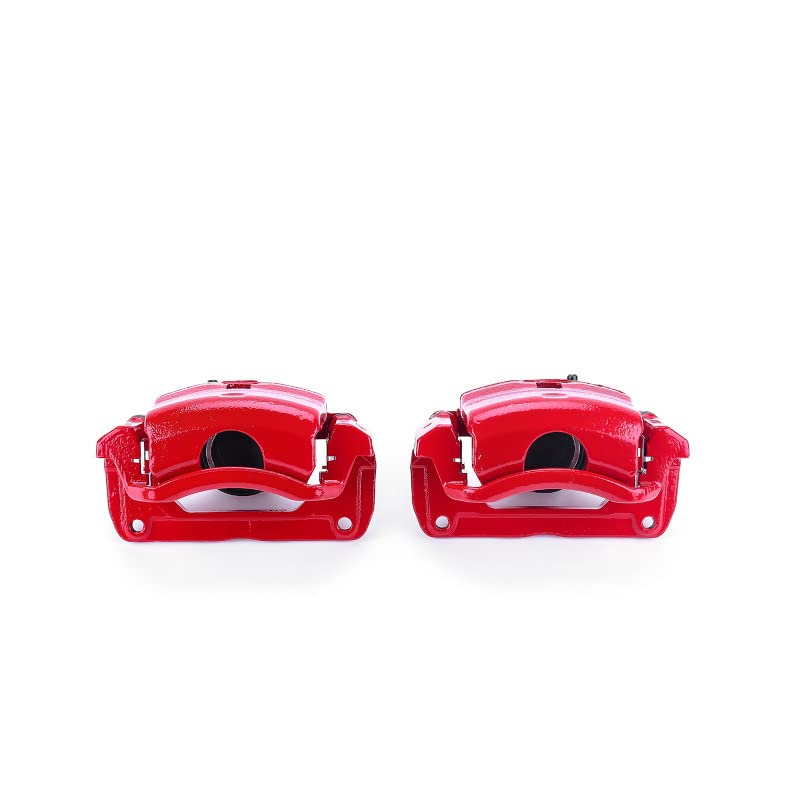 Power Stop S5000 Front Pair of High-Temp Red Powder Coated Calipers