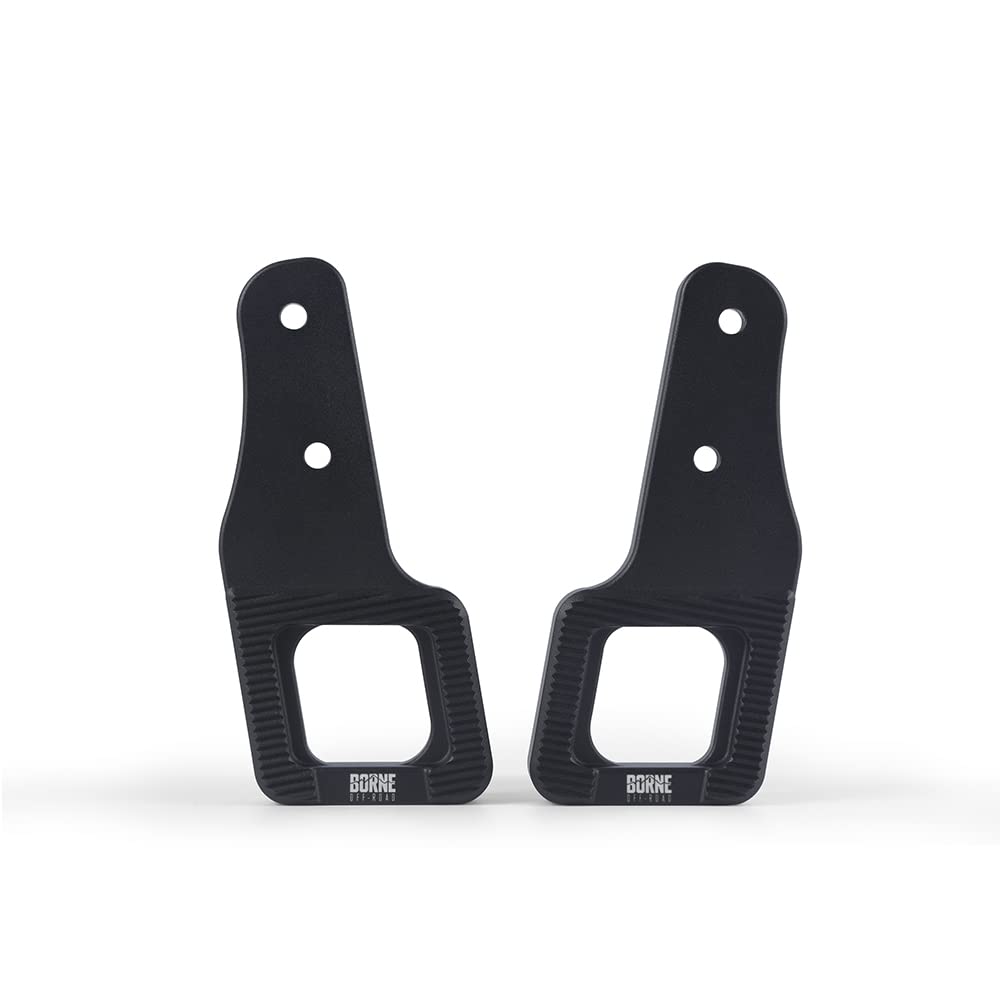 Mishimoto BNTH-F150-17BK Off-Road Billet Tow Hooks, Compatible with Ford Raptor, 2017+, Micro-Wrinkle Black