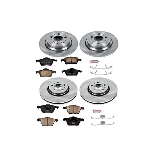 Power Stop Autospecialty KOE4432 Front and Rear Replacement Brake Kit-OE Brake Rotors & Ceramic Brake Pads