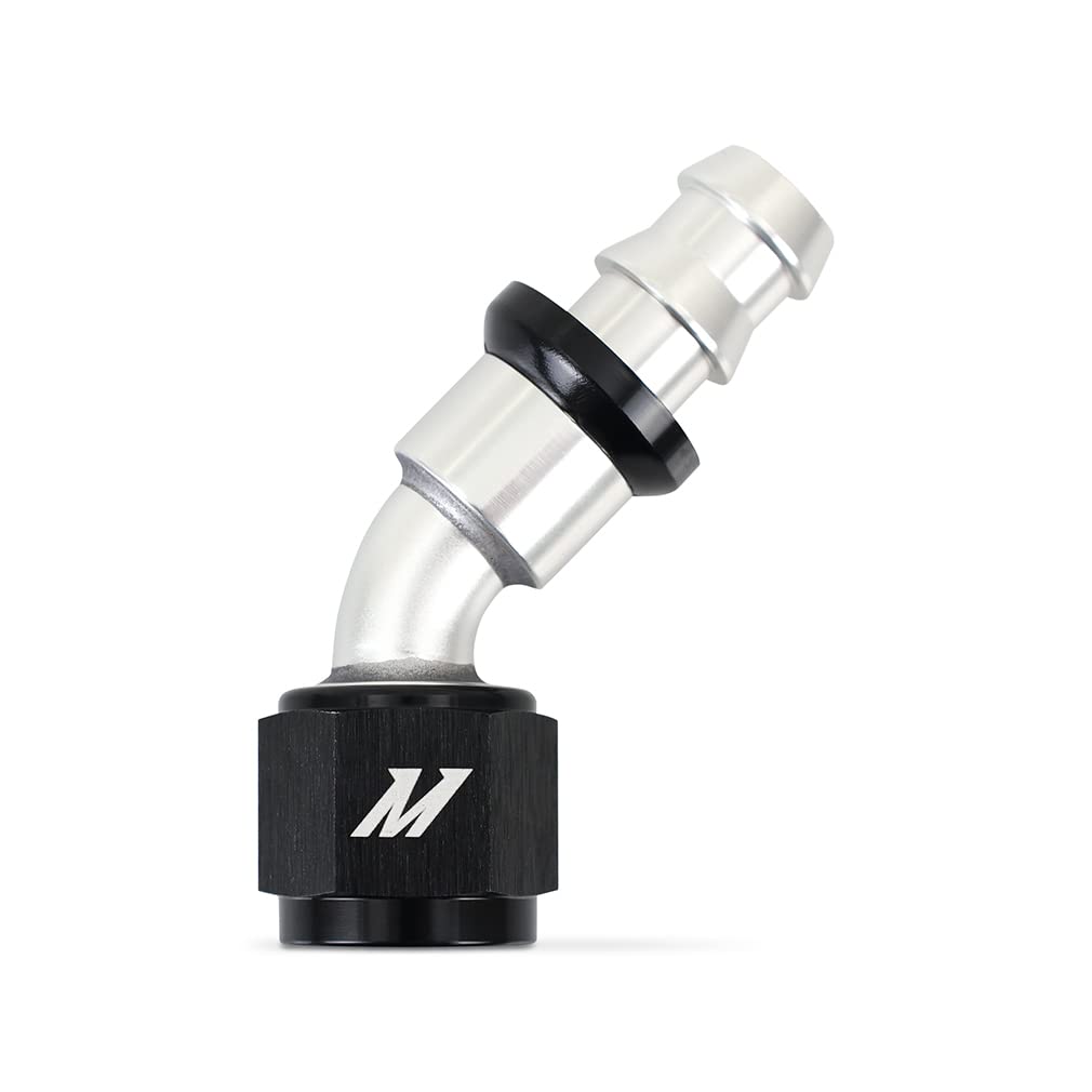 45-Degree Mishimoto Push-Lock Fitting, 8AN