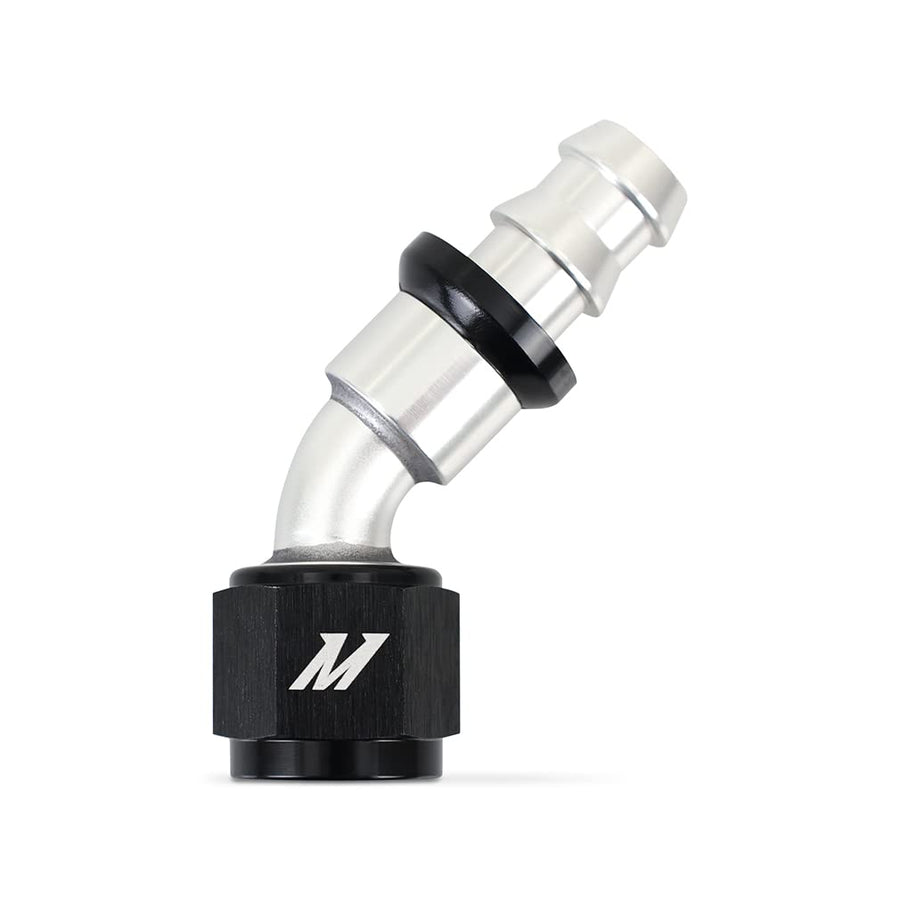 45-Degree Mishimoto Push-Lock Fitting, 8AN