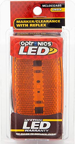 Optronics LED Marker/Clearance Light with Reflex, Amber MCL0032RBBP