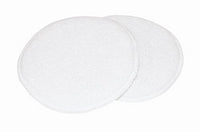 5" Round Carrand Terry Cloth Applicator Pad, 2 Pack, White