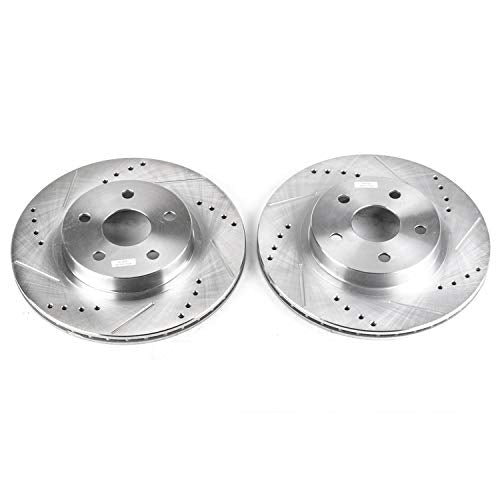 Power Stop Front JBR793XPR Drilled & Slotted Rotor Pair For Toyota RAV4 1996-2003/Toyota RAV4 1996-2003 [Vehicle Specific]