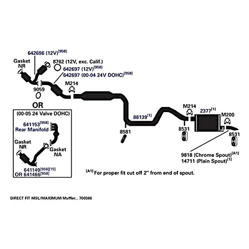 Exhaust Muffler AP Exhaust Products 700388