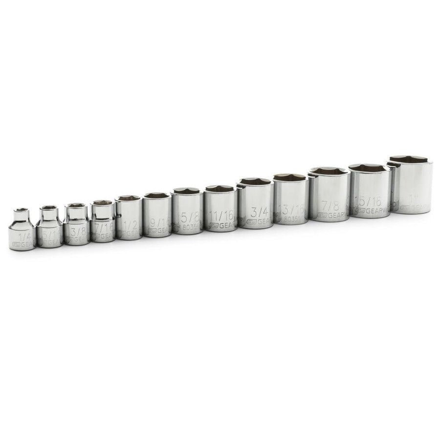 13 Pc. GEARWRENCH 3/8" Drive 6 Pt. Standard Socket Set, SAE - 80553
