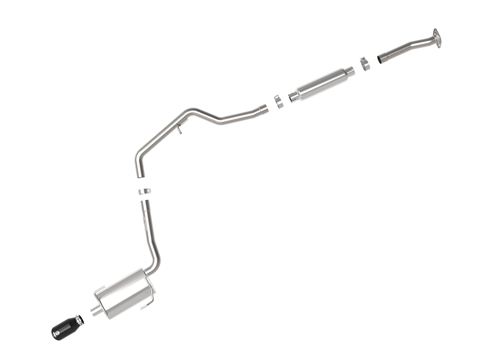Takeda aFe POWER 49-36052-B 2-1/4 IN 304 Stainless Steel Cat-Back Exhaust System w/Black Tip, fits Subaru Impreza 12-16 H4-2.0L