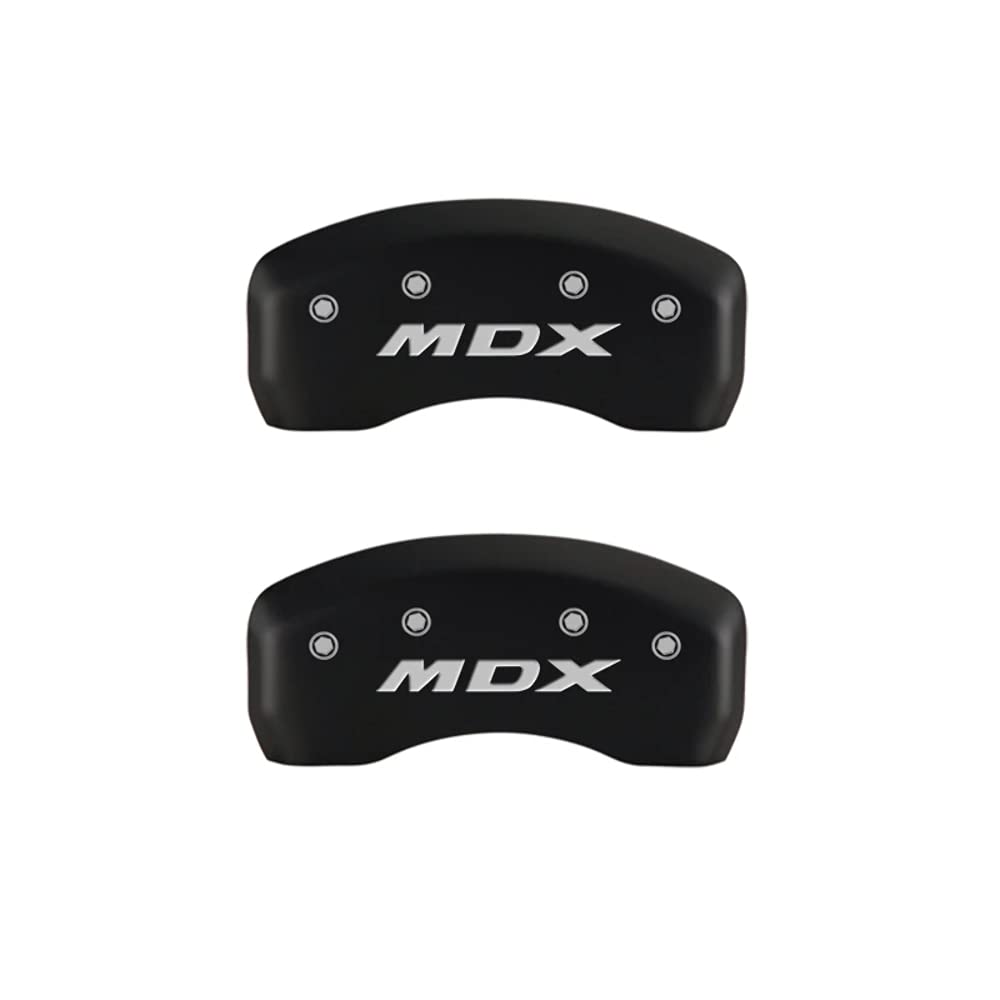 MGP Caliper Covers Red Powder Coat Finish 39013SMDXRD Engraved Caliper Cover with Silver Characters, Set of 4 "Acura/MDX"