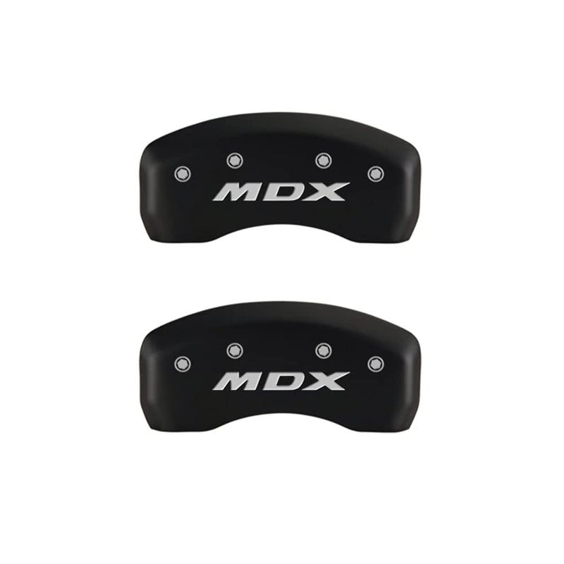 MGP Caliper Covers Red Powder Coat Finish 39013SMDXRD Engraved Caliper Cover with Silver Characters, Set of 4 "Acura/MDX"