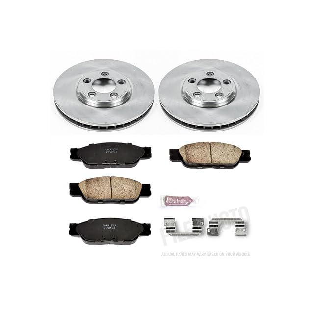 POWERSTOP Autospecialty KOE1351 Front Replacement Brake Kit-OE Brake Rotors & Ceramic Brake Pads