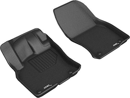 3D MAXpider Custom Fit Front Row All-Weather Floor Mats for 2019-2020 Audi Q3 Models - Kagu Rubber (Black)