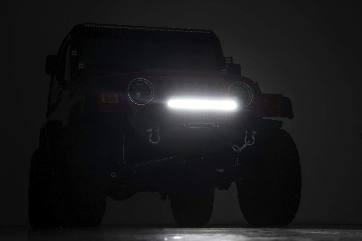 Rough Country Full Width Front LED Bumper for 87-06 Jeep Wrangler YJ/TJ - 10595