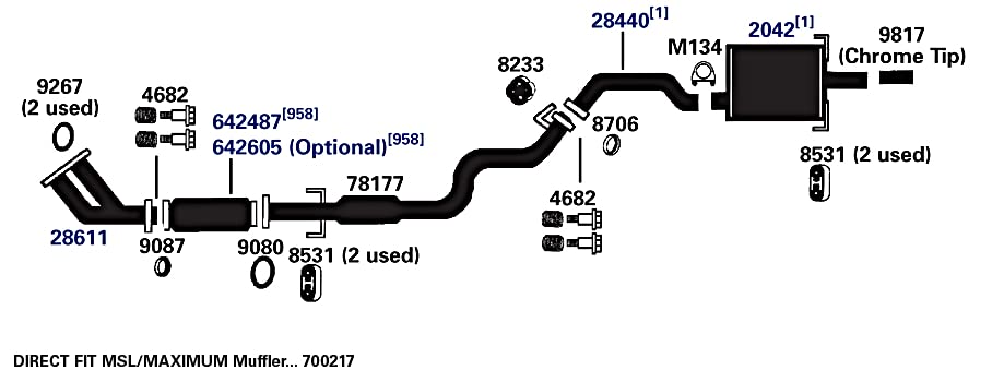 Exhaust Pipe AP Exhaust Products 28440