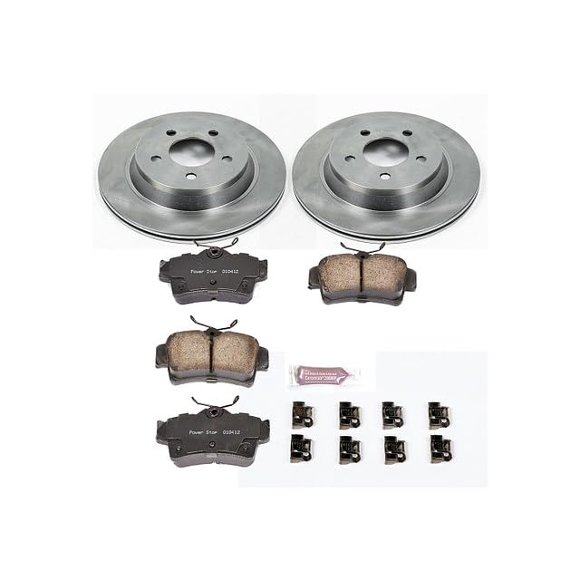 Power Stop Autospecialty KOE1306 Rear Replacement Brake Kit-OE Brake Rotors & Ceramic Brake Pads