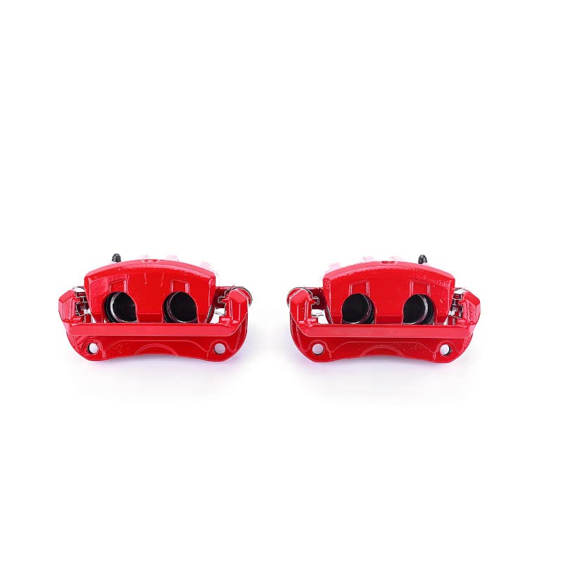 Power Stop Pair of High-Temp Red Powder Coated Front Calipers For Nissan Quest 2004-2009, Nissan Quest 2011-2017 [Model Specific]