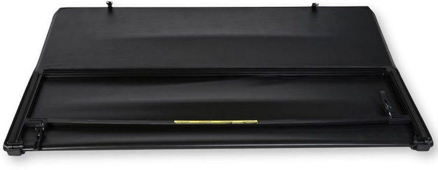 Soft TrailFX Tri-Fold Tonneau Cover fits Ford F-150 5.5 Ft Bed 2015-2020 Black Vinyl with Aluminum Rails Lockable Tailgate Handle Clamp-On Installation Weather Resistant TrailFX TFX3313