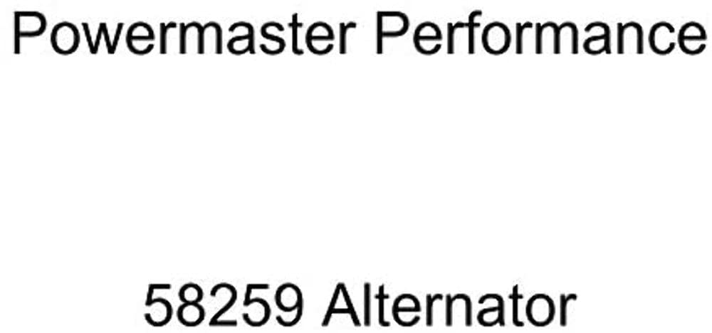Alternator Powermaster 58259 Black (6G 200A 6 Groove Pulley Large Frame Trans Mating LI-SIG-AS Regular)