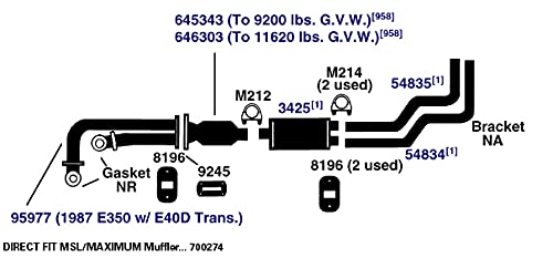 Exhaust Muffler AP Exhaust Products 3425