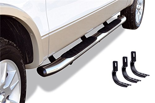 5" OE Xtreme Low Profile Sidesteps & Brackets Go Rhino | Stainless Steel, Polished | 685439987PS | Fits 2015-2018 Ram 1500 Crew Cab Pickup; 2019-2023 Ram 1500 Classic Crew Cab Pickup