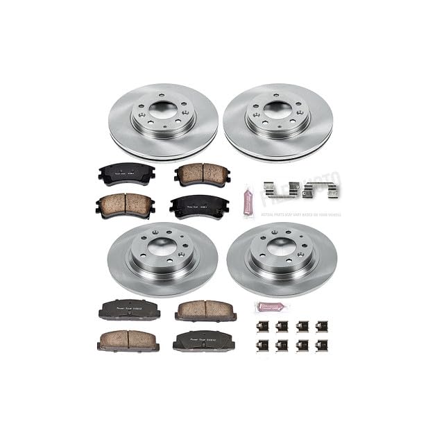 POWERSTOP Autospecialty KOE2449 Front and Rear Replacement Brake Kit-OE Brake Rotors & Ceramic Brake Pads For Mazda 6 2003-2005 [Model Specific]