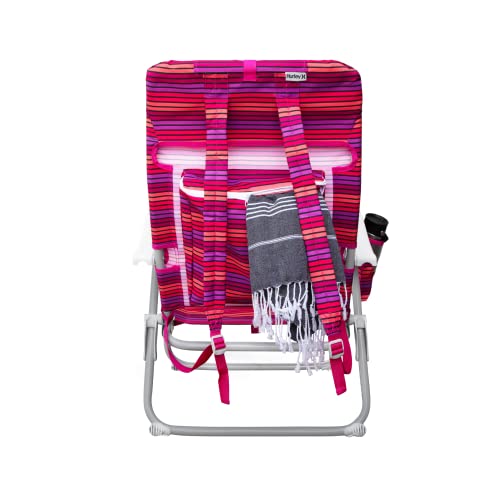 Backpack Hurley Beach Chair, One Size, Bombay Stripe Passion Fruit