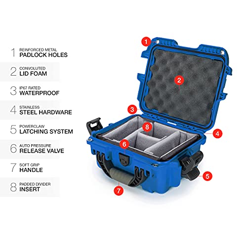 Waterproof Nanuk 905 Hard Case with Padded Dividers - Blue