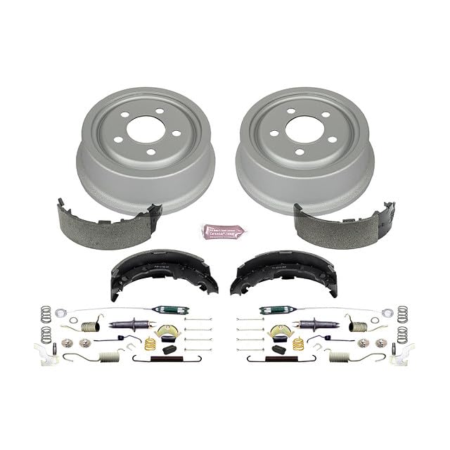 Power Stop KOE15300DK Rear Replacement Brake Kit-OE Brake Drums & Brake Shoes For 1992-2001 Jeep Cherokee | 1991-1995 1996 1997 1998 1999 2000 Jeep Wrangler [Application Specific]