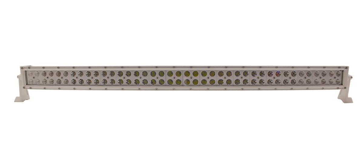 Race Sport Lighting 40inch MS240WW-WA Marine Grade Wrap Around White Shell Dual Row Light Bar with 240-Watt 80 x 3W High Intensity CREE LEDs