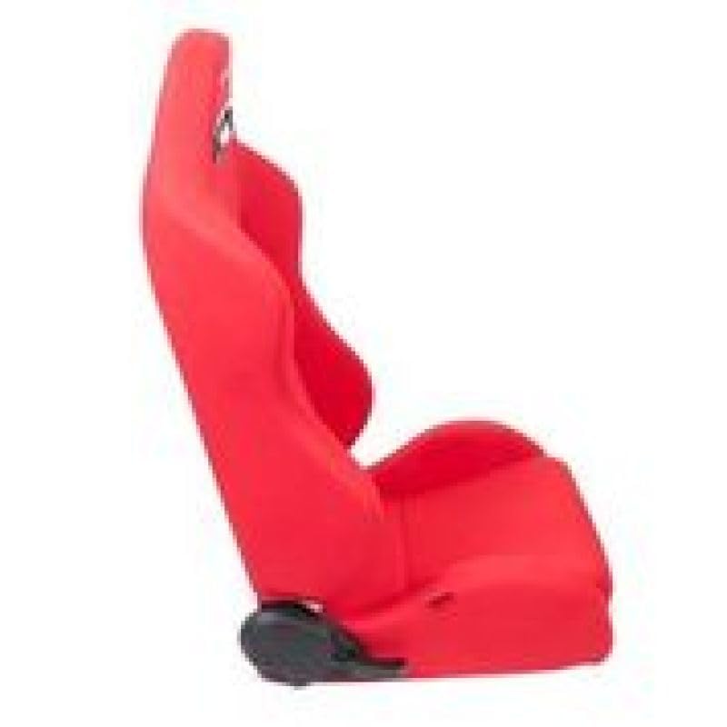 Type-R NRG Sport Seats (Pair) Cloth w/NRG Logo - Red w/Red Stitch