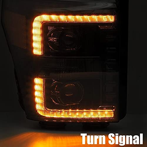 880143 AlphaRex USA LUXX 20 Series LED Projector Headlights fits Ford F-250 Super Duty,Clear