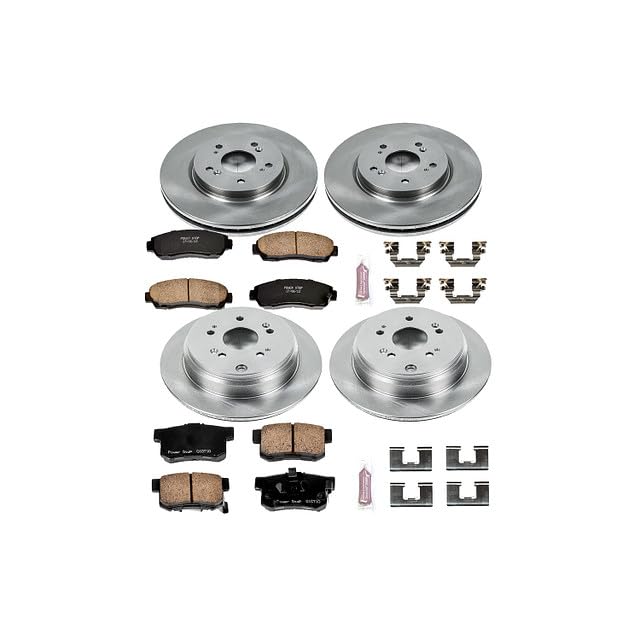 POWERSTOP Autospecialty KOE229 Front and Rear Replacement Brake Kit-OE Brake Rotors & Ceramic Brake Pads For Acura RDX 2010-2012, Honda CR-V 2007-2011 [Model Specific]