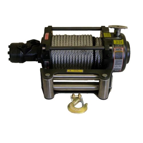 10k lb DK2 Hydraulic Winch - Steel Cable, Capacity (Line Pull) 10000 lb, Volts 12 Model# 10000NH