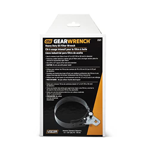 Heavy-Duty GEARWRENCH Oil Filter Wrench 4-1/2" to 5-1/4" - 2321