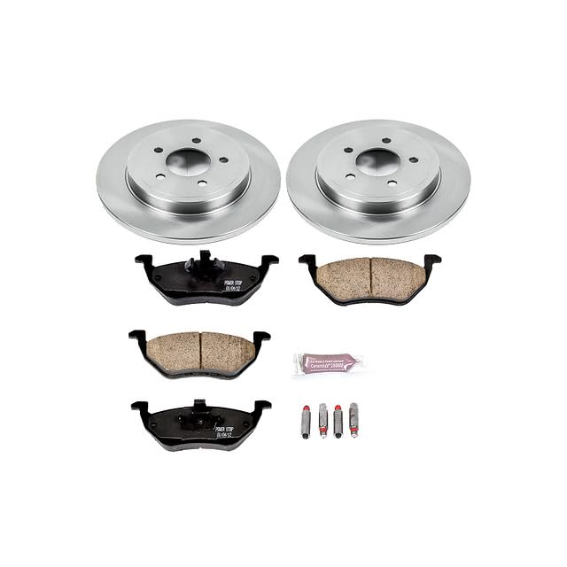 POWERSTOP Autospecialty KOE4585 Rear Replacement Brake Kit-OE Brake Rotors & Ceramic Brake Pads For Ford Escape, Mazda Tribute, Mazda Trib, Mercury Mariner [Model Specific]