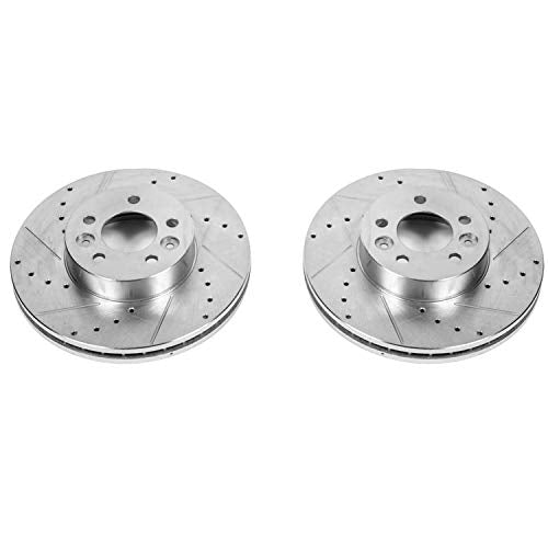 Power Stop AR8155XPR Evolution Front Drilled & Slotted Rotor Pair For Ford Crown Victoria 1998-2002, Lincoln Town Car 1998-2002, Mercury Grand Marquis 1998-2002 [Model Specific]
