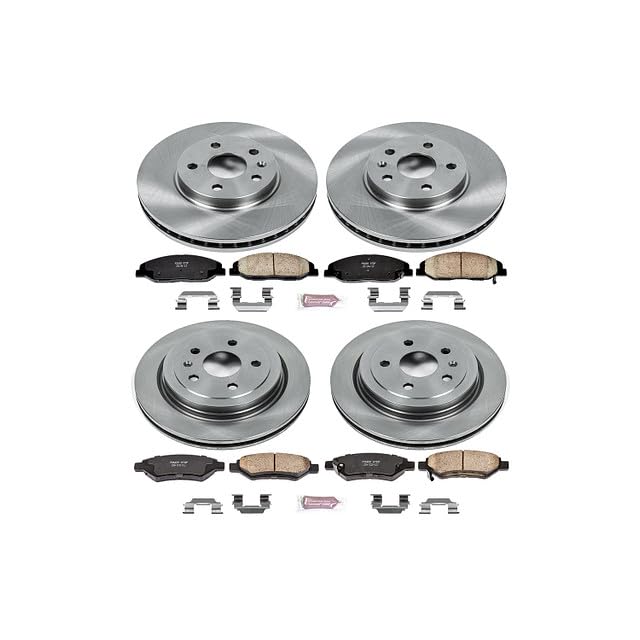 Power Stop Autospecialty KOE4134 Front and Rear Replacement Brake Kit-OE Brake Rotors & Ceramic Brake Pads For Cadillac CTS 2008-2014 [Model Specific]