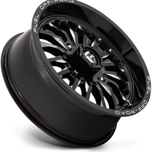 UTV Fuel D821 Arc 24x7 4x156 +13mm Black/Milled Wheel Rim 24" Inch