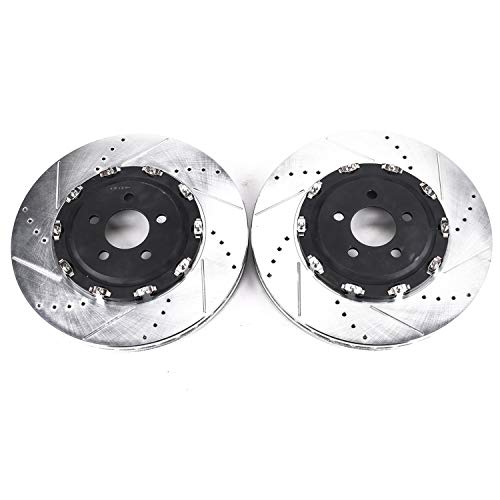 Power Stop Front AR83090XPR Drilled and Slotted Rotor Pair For Dodge Challenger 2015-2020, Dodge Charger 2015-2020 [Model Specific]