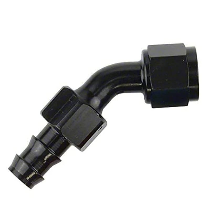 520445BK Speedfx -4an X 45 Blk Push-on Hose End