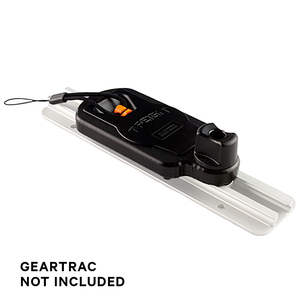 Track Mount YakAttack Retractor | 36" Kevlar Cord with Removable 4" Tether | Gear Safety System for Kayaks | Fits GearTrac & MightyMount | Yak Attack USA-Made