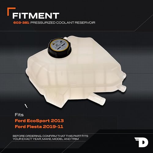 Dorman Pressurized Coolant Reservoir 603-381 with Cap Compatible with Select Ford Models