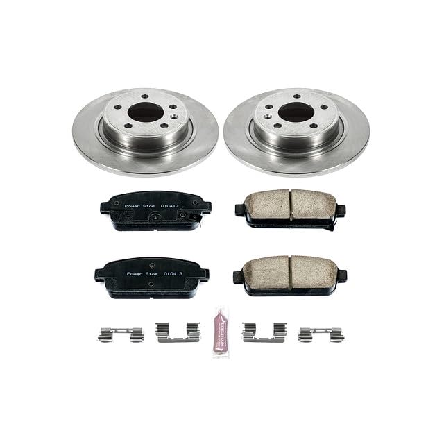Power Stop KOE5552 Rear Replacement Brake Kit-OE Brake Rotors & Ceramic Brake Pads For Buick Cascada, Buick Verano, Cadillac ELR, Chevrolet Cruze, Chevrolet Volt [Model Specific]