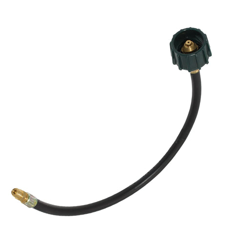 18-inch Flame King Pigtail Hose Connectors, 1/4" Male Inverted Flare for RV, Van or Trailer, Propane Tank 2-Stage Auto Changeover Regulators, Black/Green