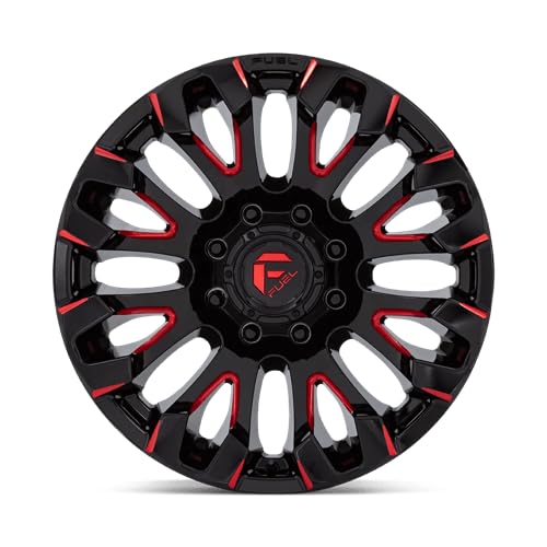 D829 QUAKE FUEL OFF-ROAD 20X9, 8X170, 5.04, 1mm GLOSS BLACK MILLED RED TINT - D82920901750