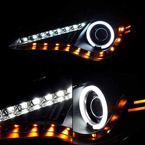 CCFL Halo Spyder Auto 5075383 Projector Headlights Black/Clear